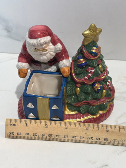 Santa Candle Holder