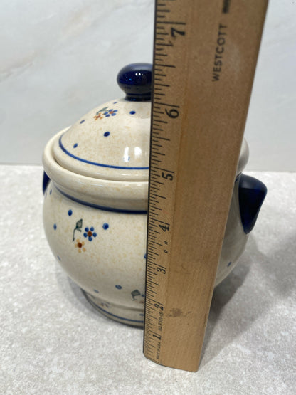 Polish Pottery Covered Jar