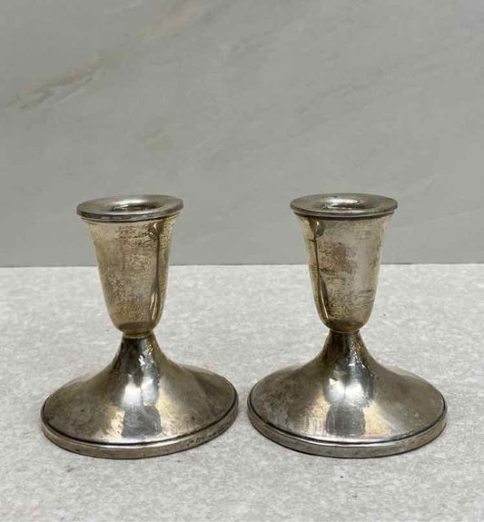 Pair Of Sterling Candle Holders