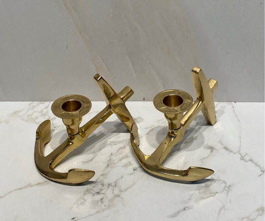 Pair of Brass Candleholders