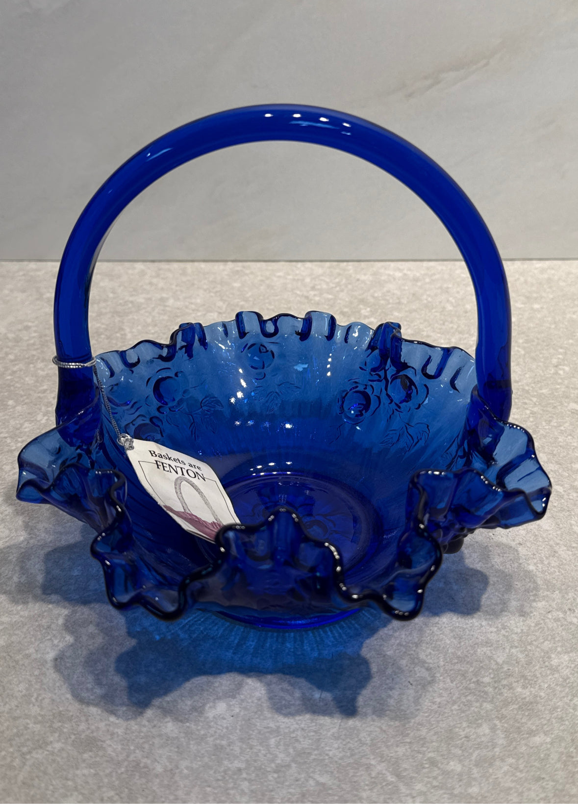 Fenton Blue Basket