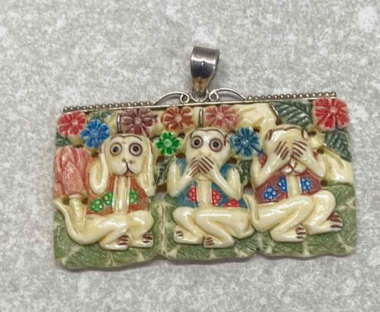 Sterling Monkey Pendant