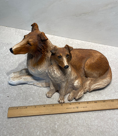 Large Resin Collie Dogs