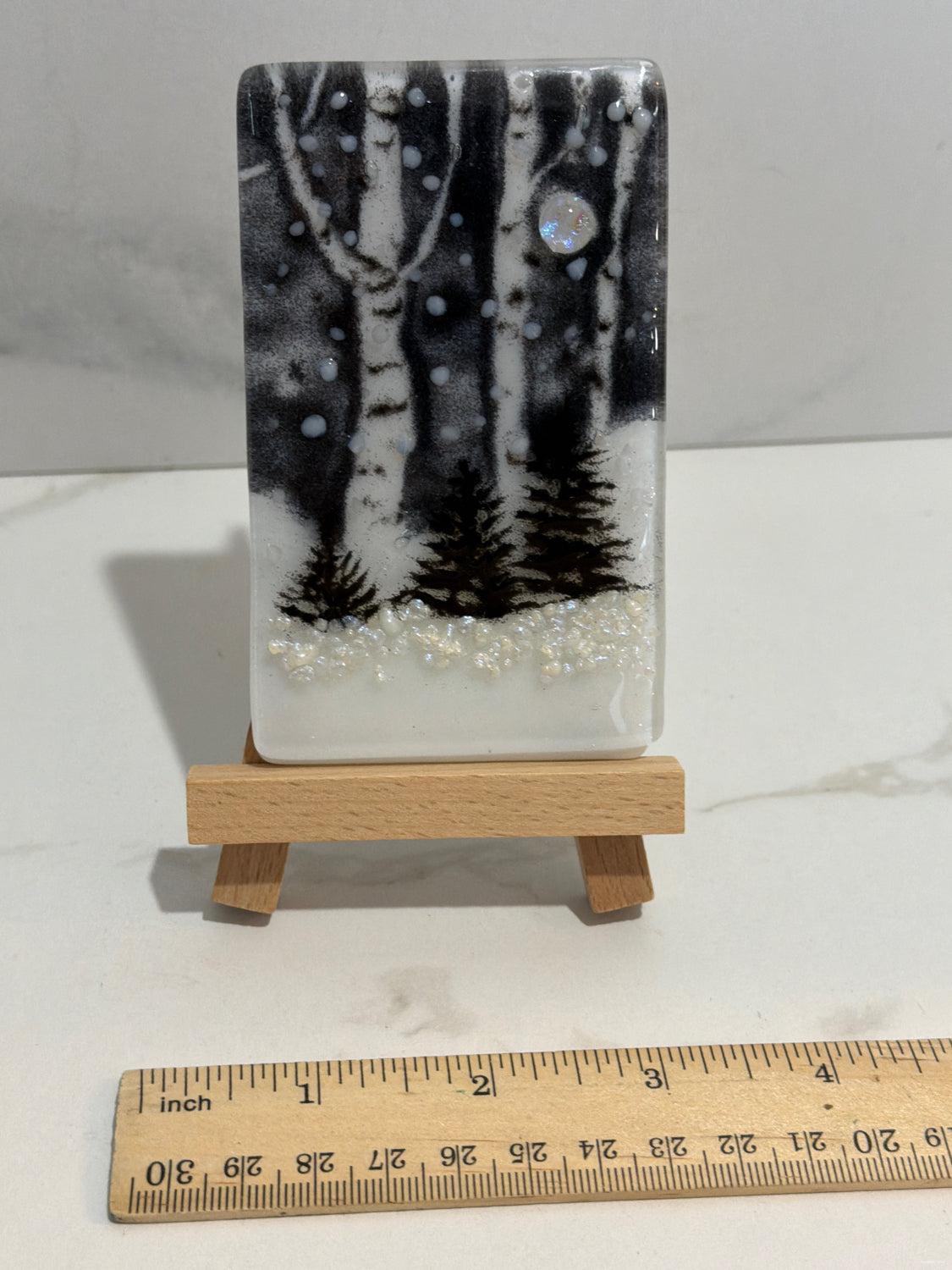 Painted Glass with stand