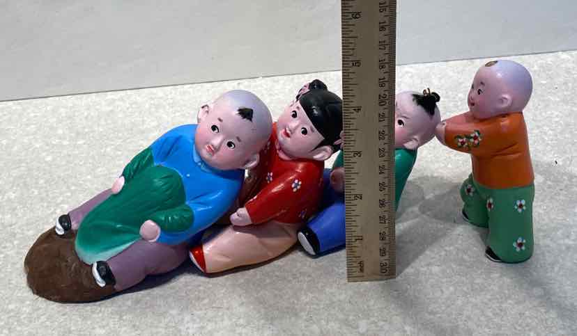 Set of 4 Tianjin Clay Figurines