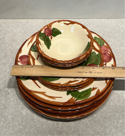 Set of 13 Franciscan Apple Plates