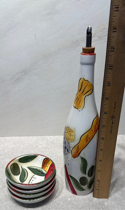 Pampered Chef Oil and Plates