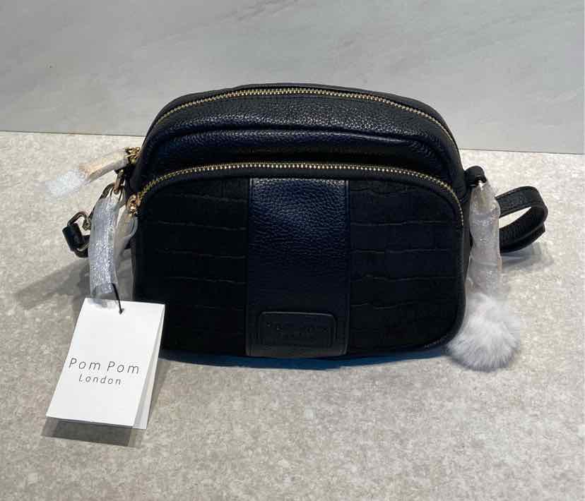 Pom Pom Leather Handbag