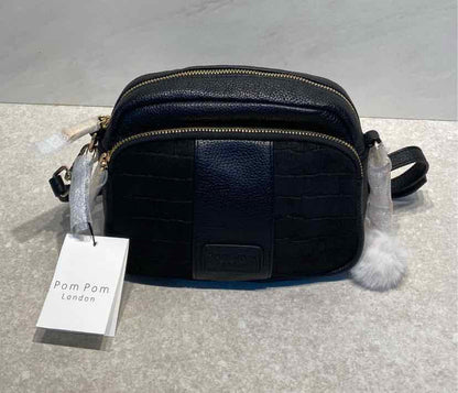 Pom Pom Leather Handbag