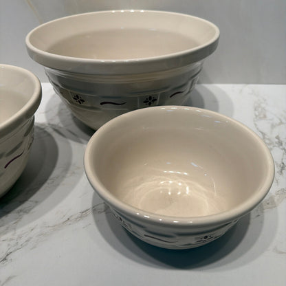 Set of 3 Longaberger Bowls