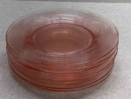 Set of 8 Pink Plates