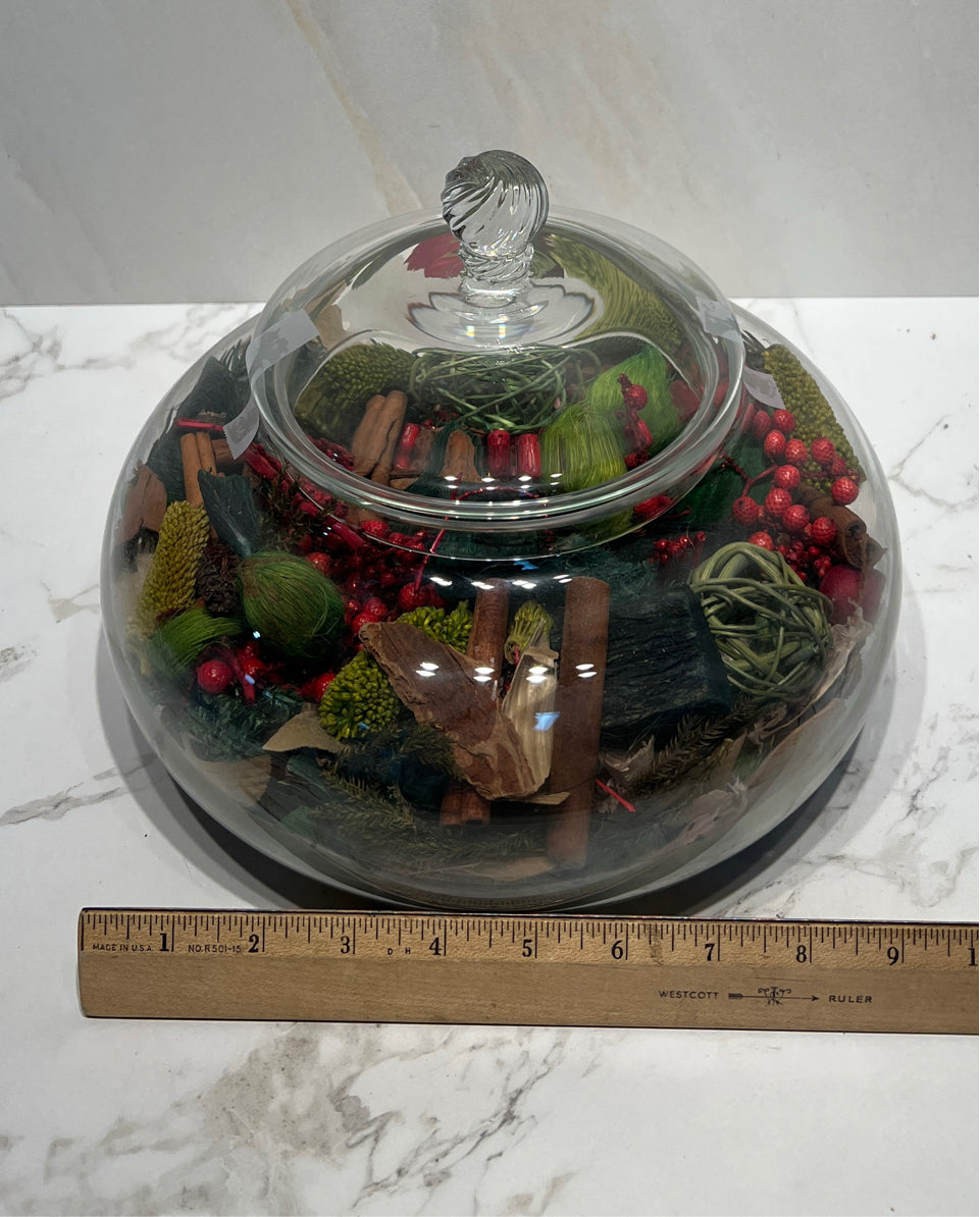 Covered Jar with decor