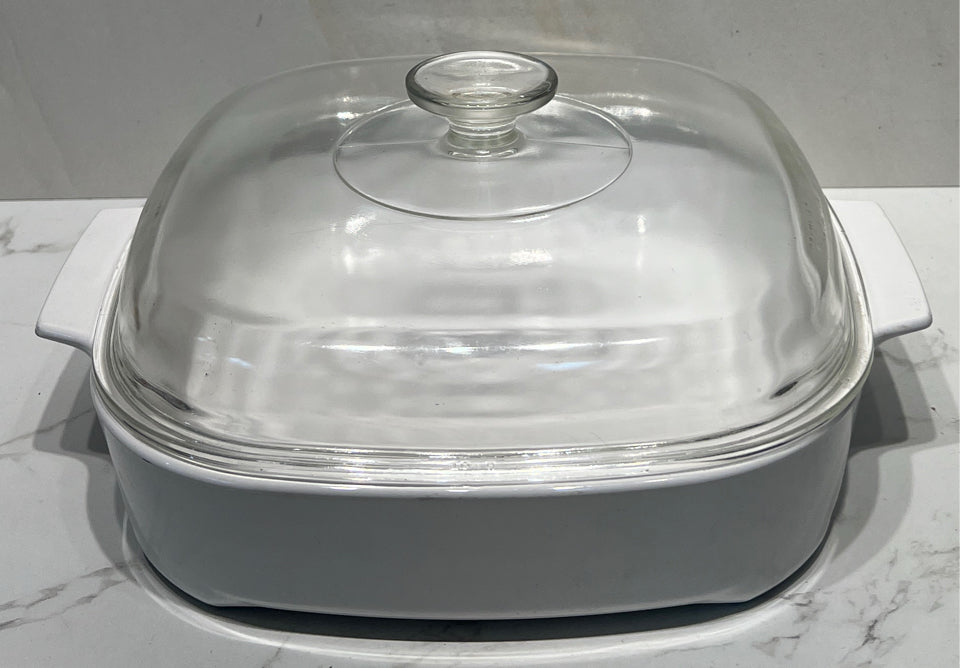 Covered Corning Ware Casserole