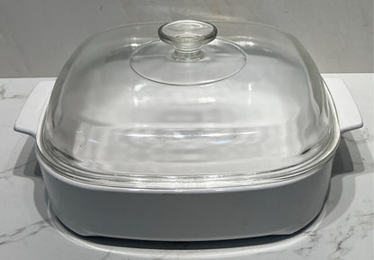 Covered Corning Ware Casserole