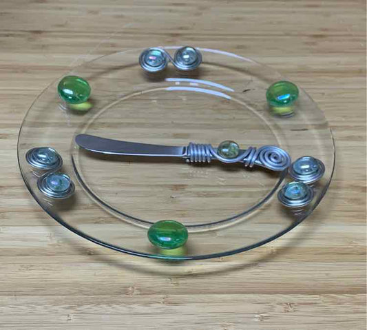 Plate With Serving Knife