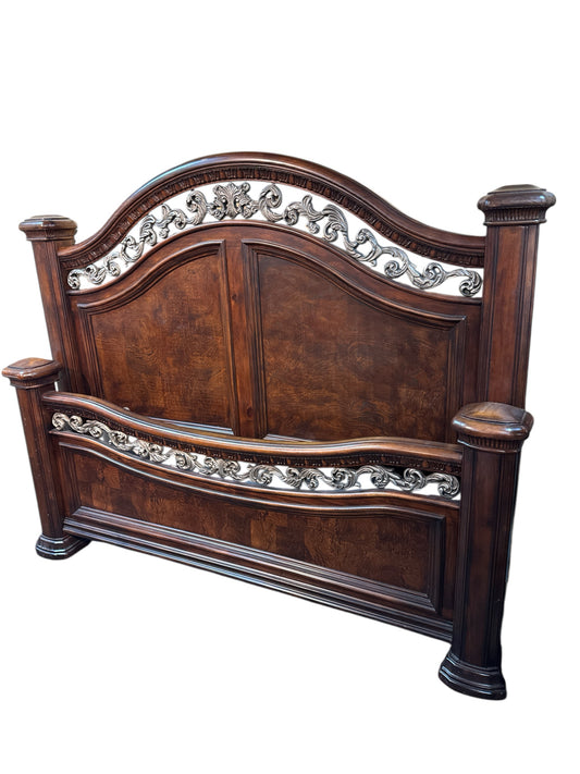 King Headboard And Footboard With Side Rails