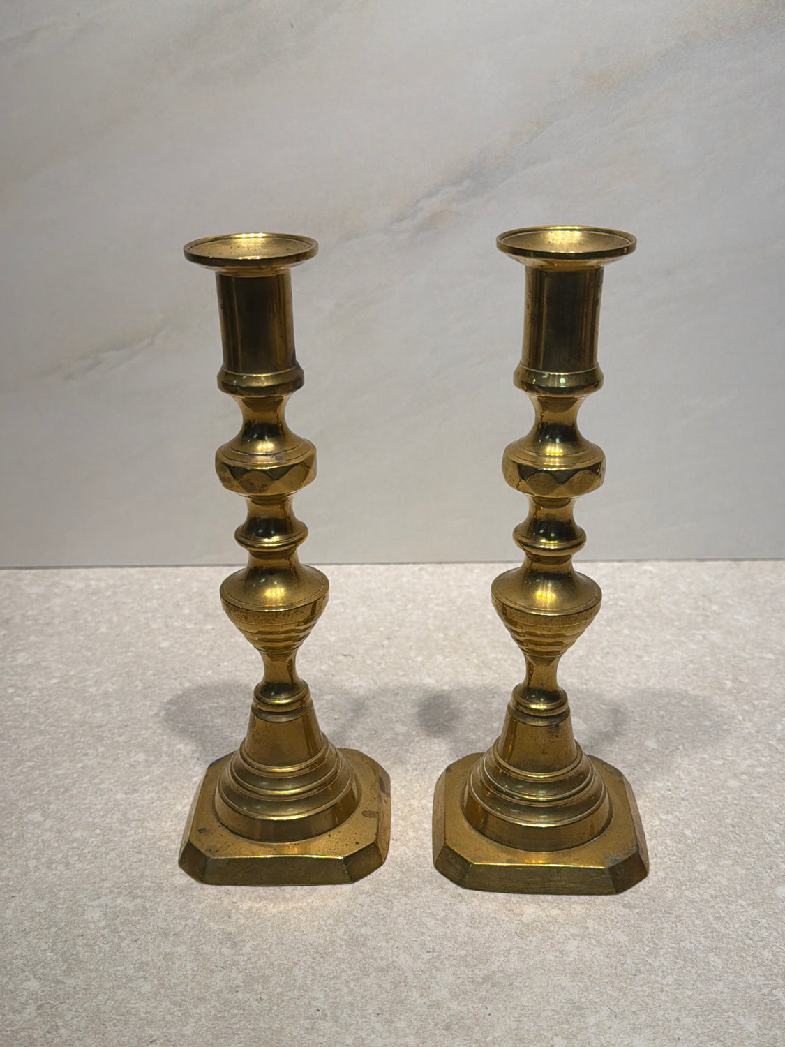 Pair Of Brass Candle Holders
