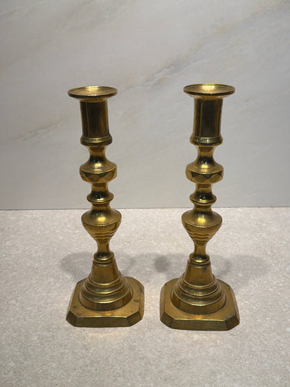 Pair Of Brass Candle Holders