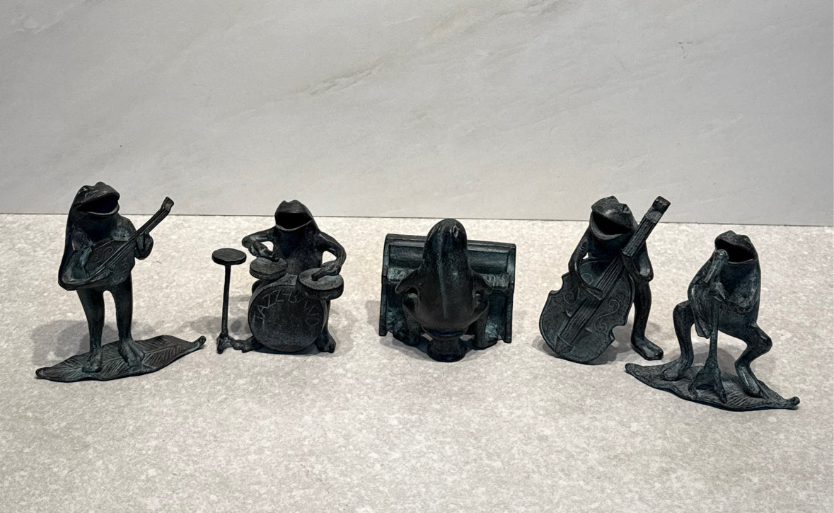 Jazz Band - Set of 5 Frogs