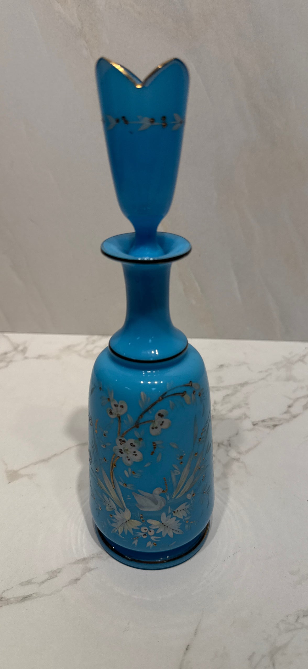 Blue Opaline Handpainted Perfume
