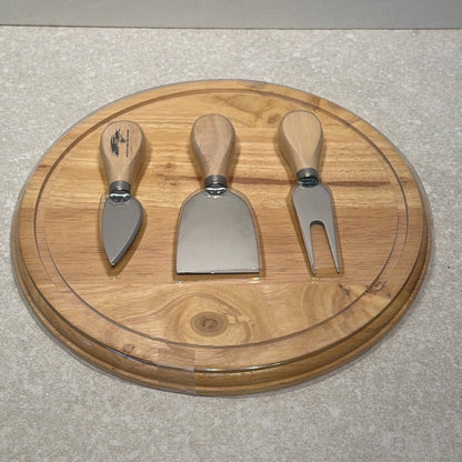 Wooden Board With Utensils