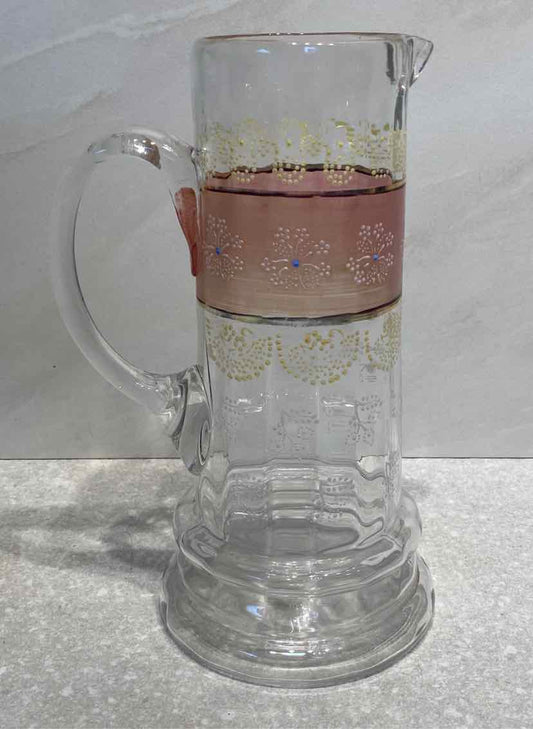 Victorian Style Handblown Pitcher