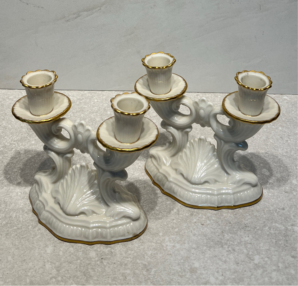 Set of 2 Lenox Candleholders