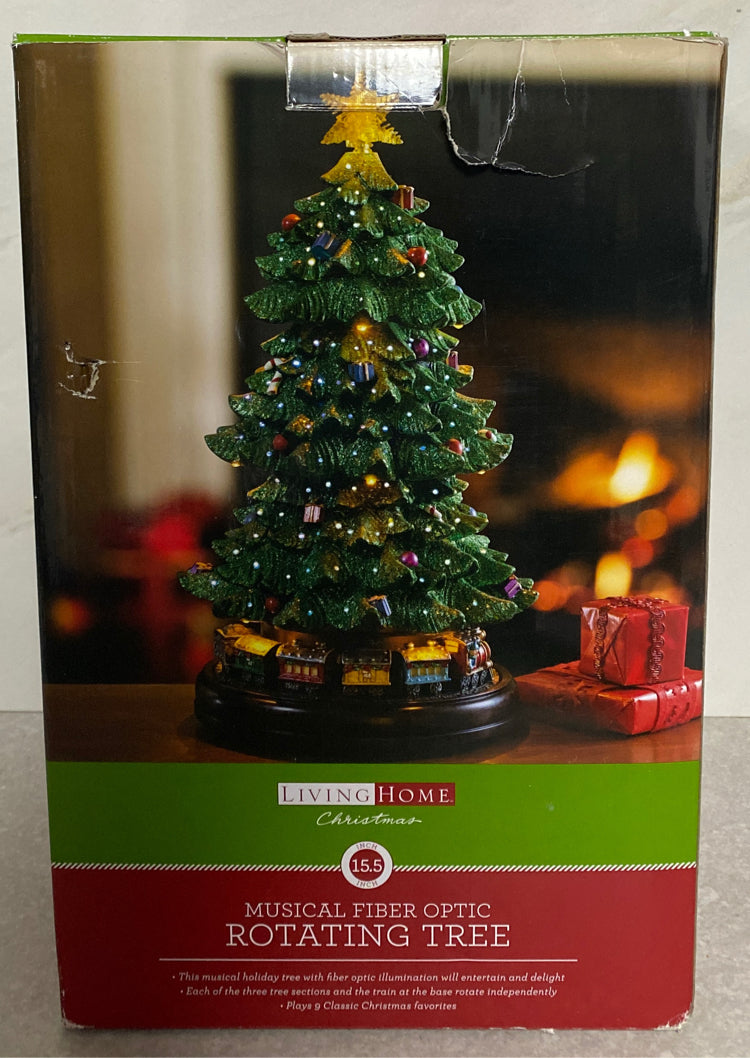 Musical Fiber Optic Rotating Tree