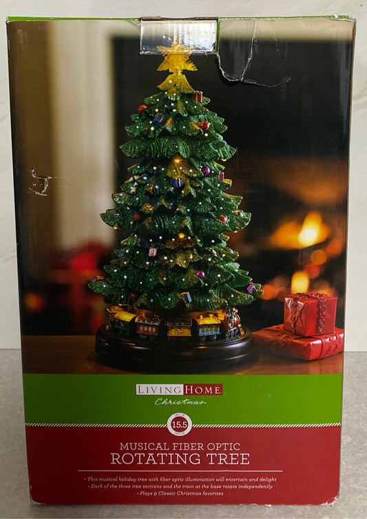 Musical Fiber Optic Rotating Tree