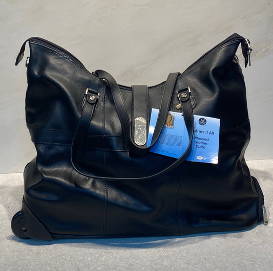 JM Wheeled Leater Duffle