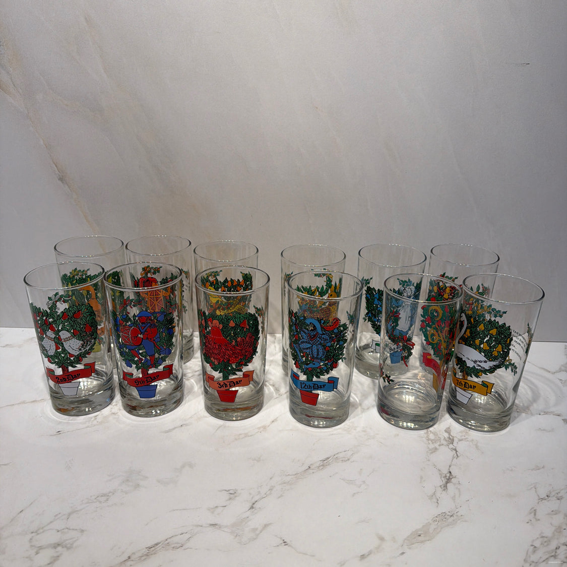 12 Days of Christmas Glasses