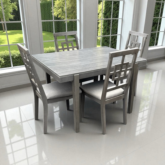 Gray Table and 4 Chairs