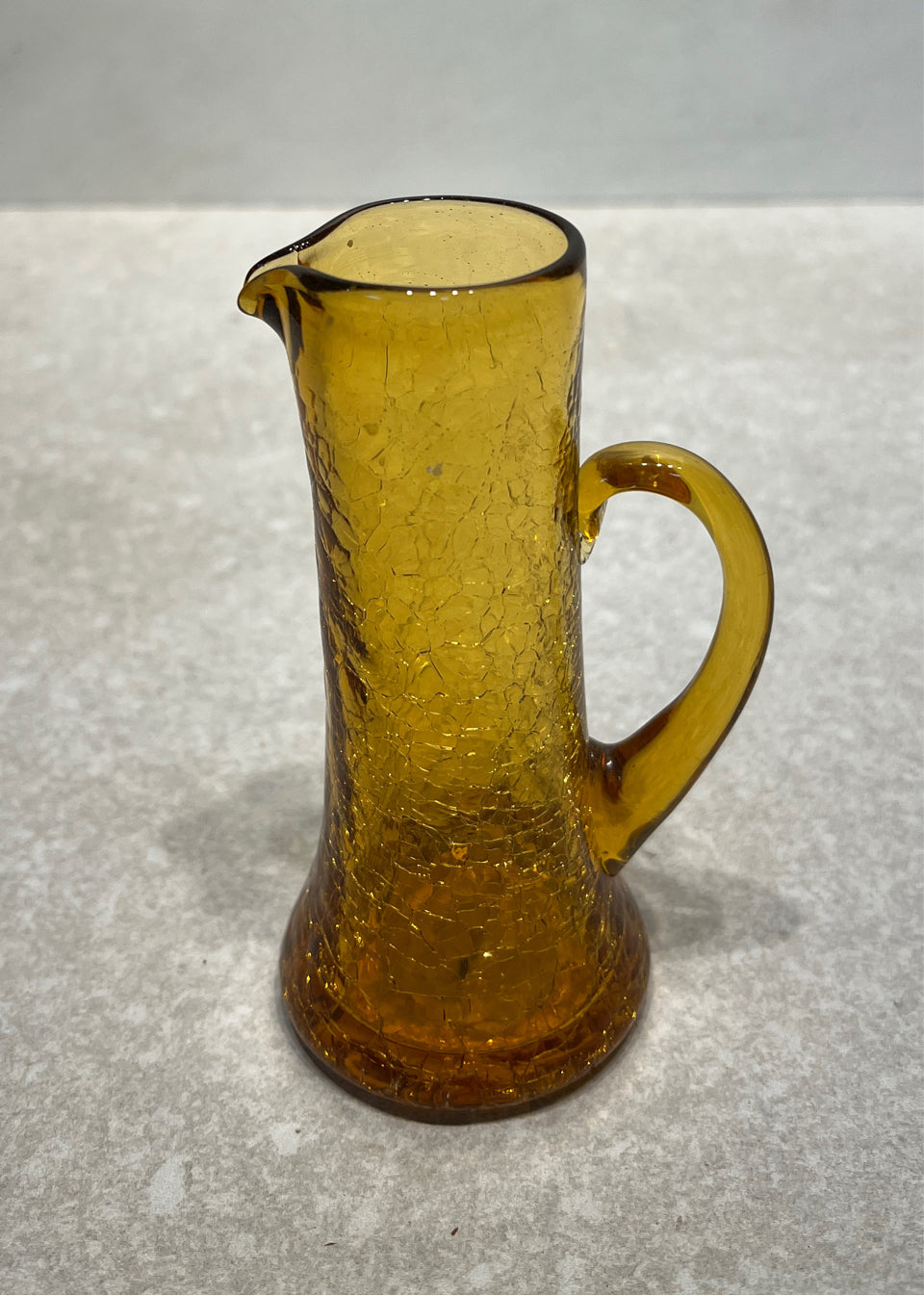 Amber Crackle Glass