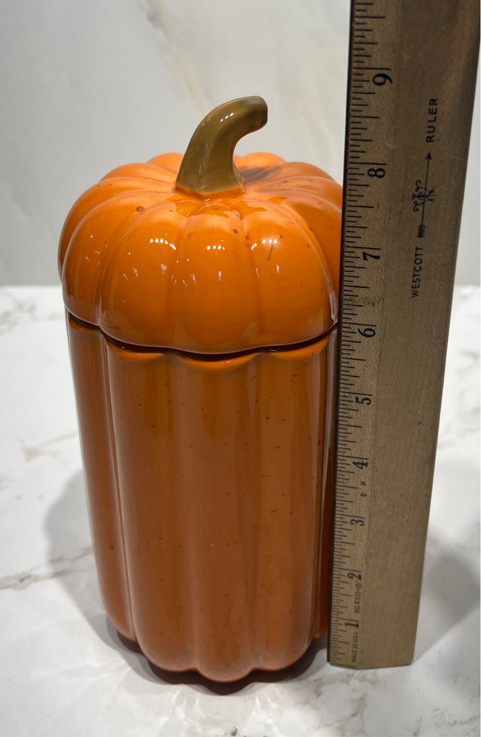 Covered Pumpkin Jar