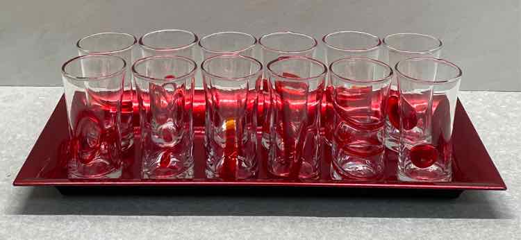 Set of 12 Glasses With Underplate