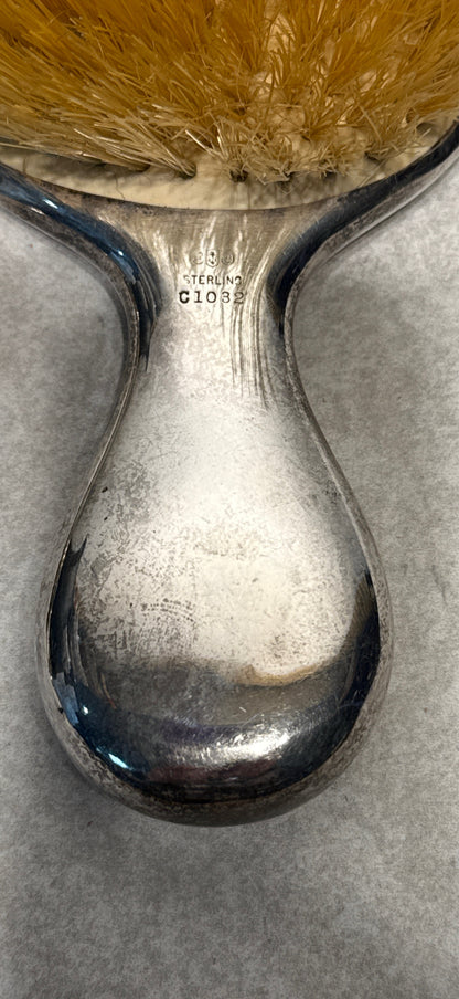 Sterling Vanity Mirror and Brush