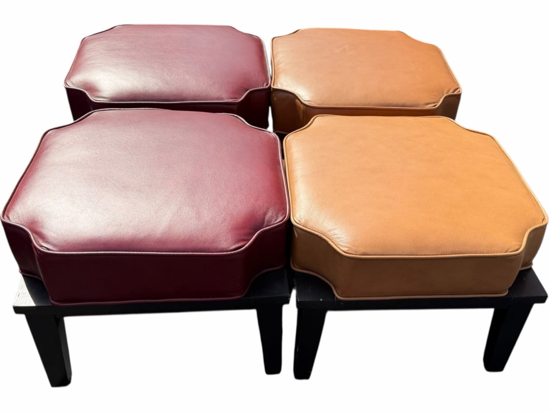 Set of 4 Stackable Ottomans
