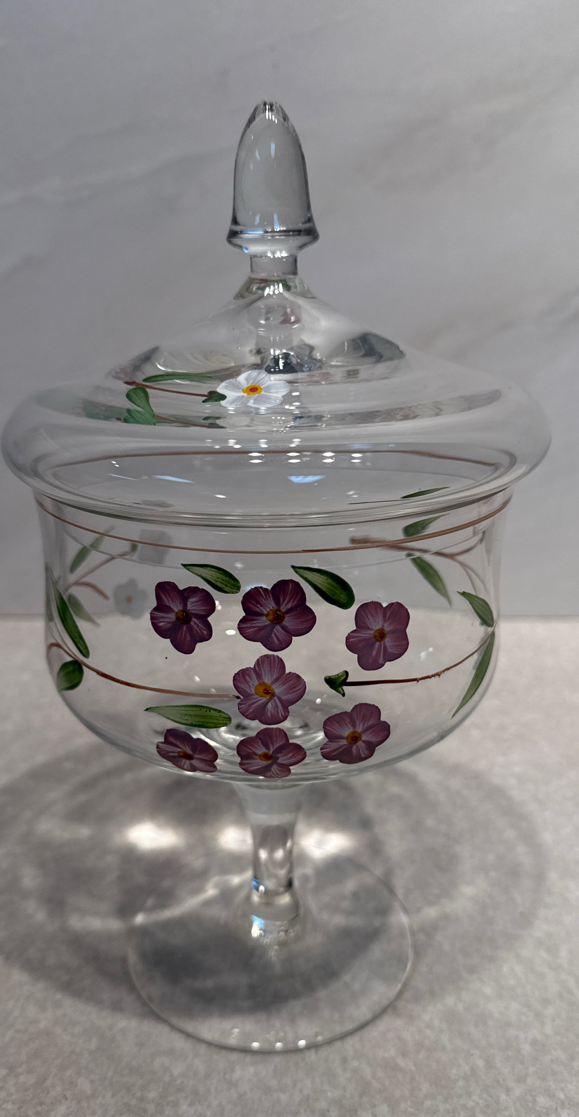 Handpainted Covered Jar