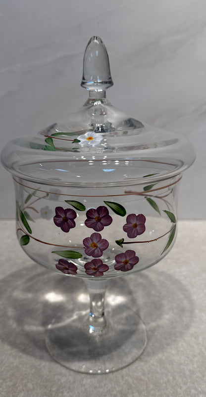 Handpainted Covered Jar