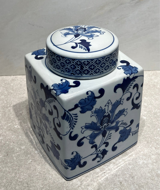 Covered Blue Jar