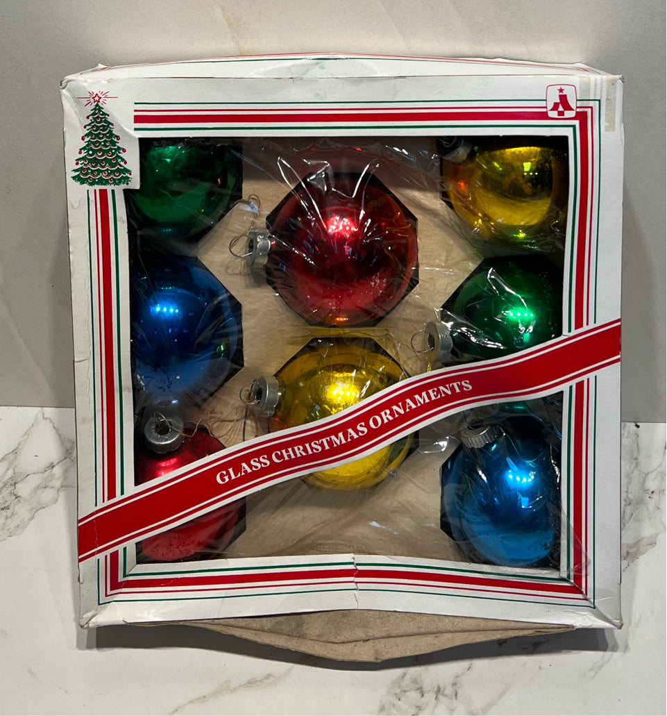 Box of Vintage Ornaments