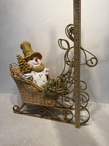 Sleigh With Snowman