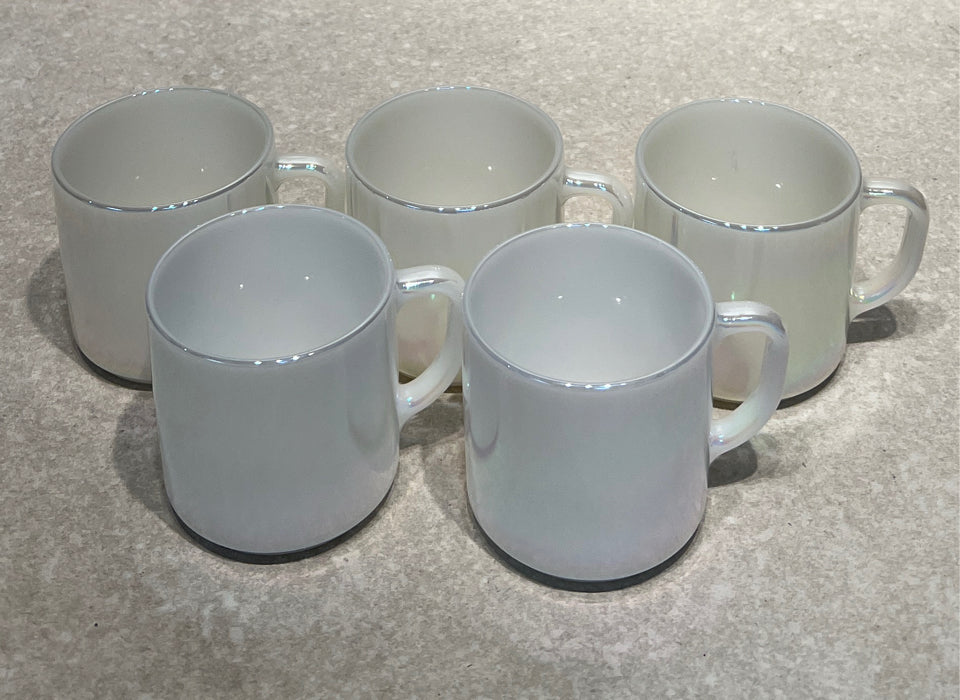 Set of 5 Federal Moonglow Mugs