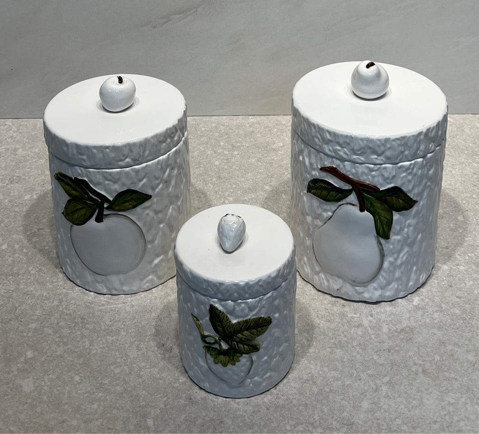 Set of 3 Vintage Canisters