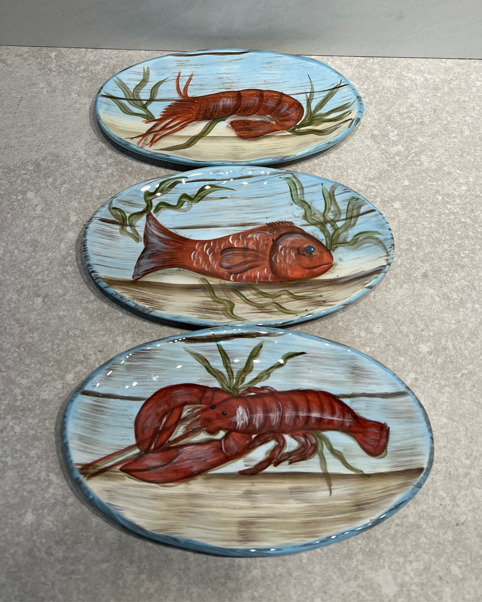 Set of 3 Fish plates