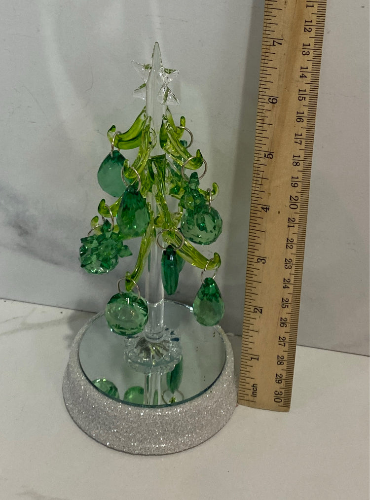 Glass Tree with Ornaments