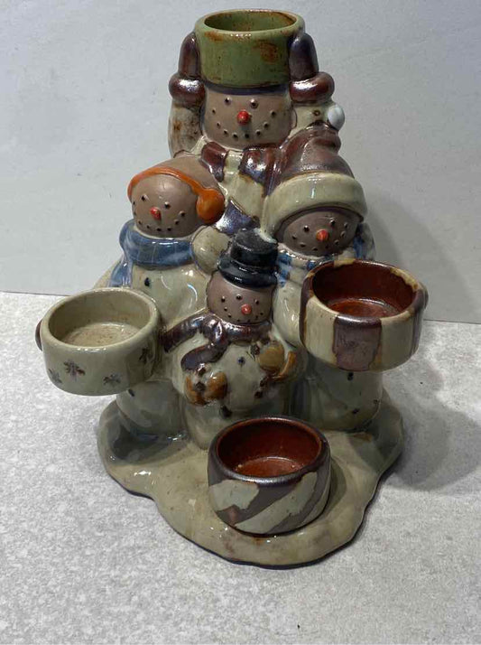 Snowman Candle Holder