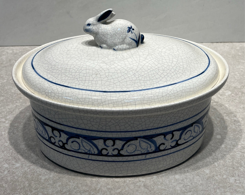 Dedham Pottery Covered Bowl