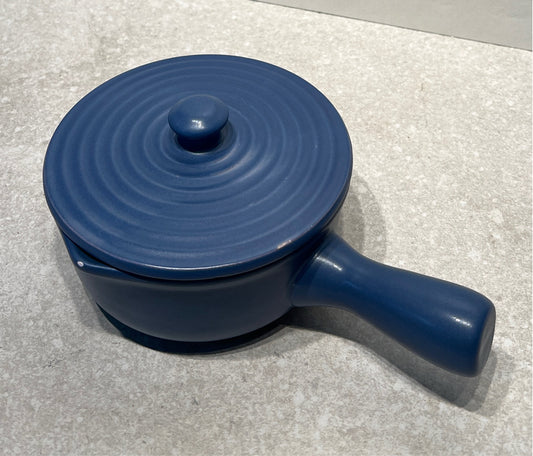 Covered Handled Bowl "Flame"