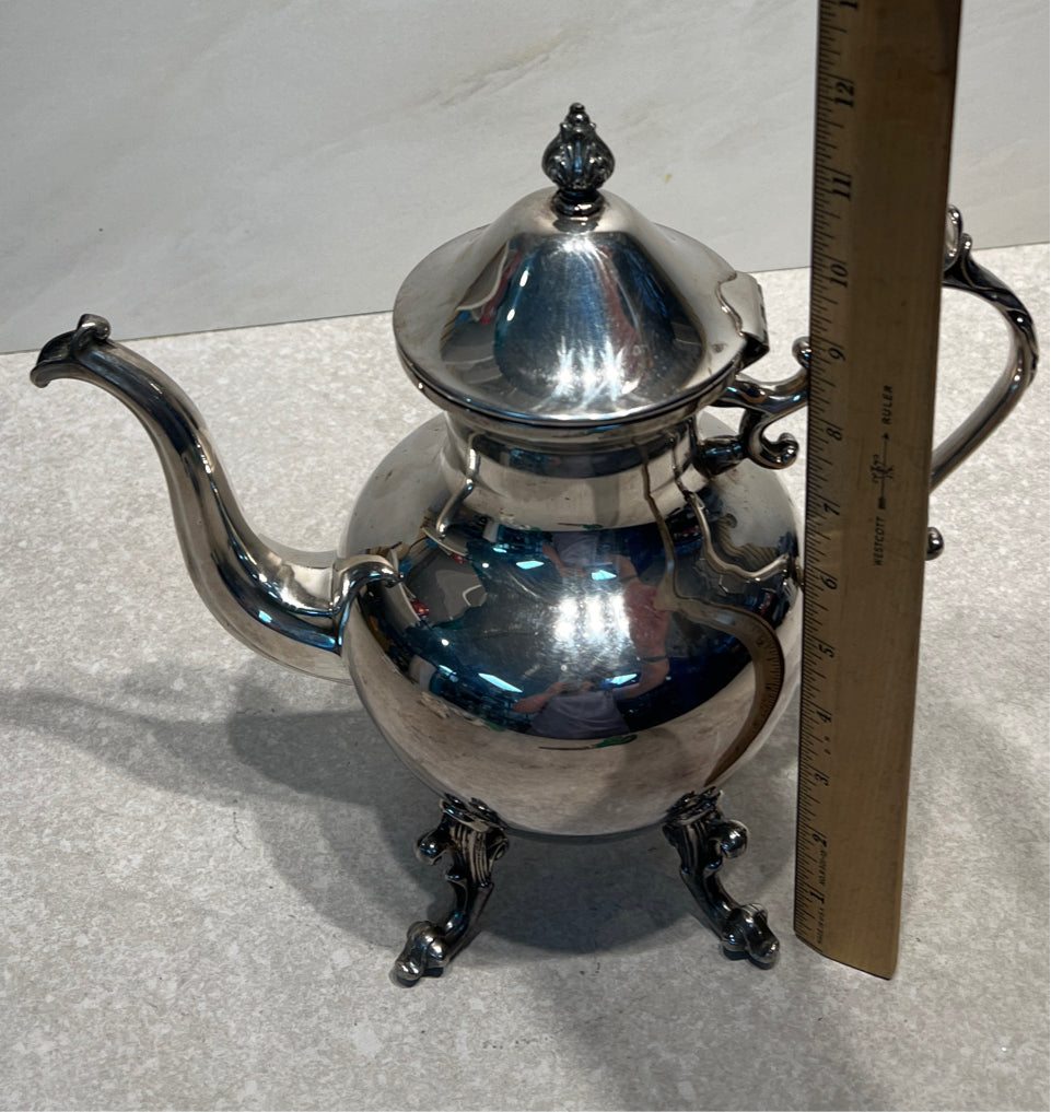 Silver On Copper Teapot